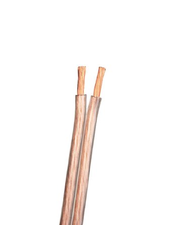 SUPRA 4866600 Høyttalerkabel 0,127 mm, syrefrie kobberkardeler 2 x 1,6, transparent, 1 m, Stikkontakter & kabler