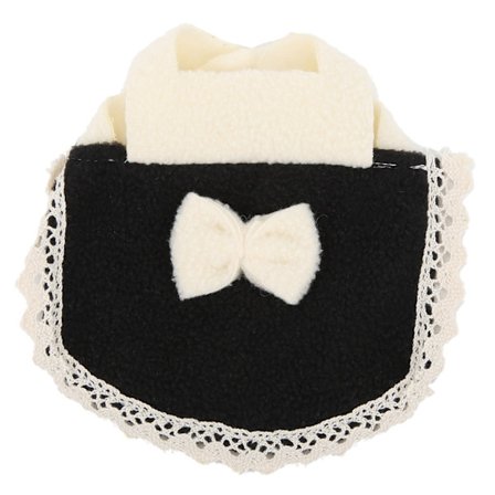 Hamsterjakker med sløyfe i mykt fleece, små dyreklær for små dyr (Svart L)