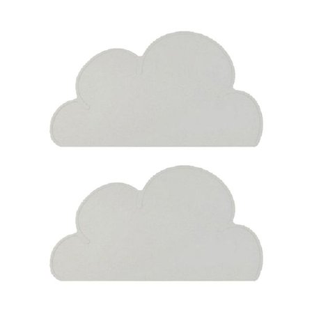 Silikonunderlag, mattunderlag i matkvalitet for barn, baby toldder, lysegrå