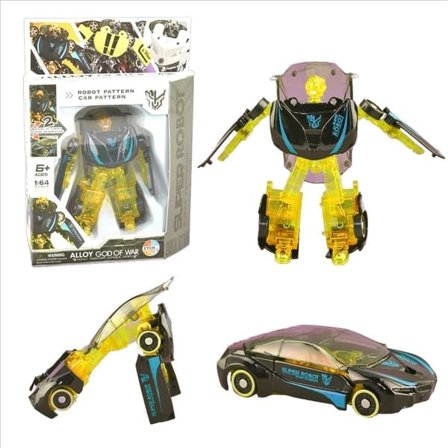 Leluauto Transformer Robotti Auto - 1:64 mittakaava—pa
