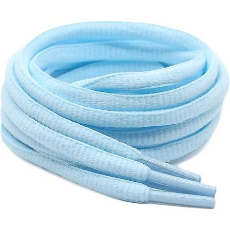 2 par ovale skolisser sportsskolisser passer for sport-/løpesko, og tauet er en størrelse lyseblå