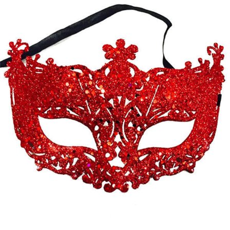 Luksuriøs venetiansk maske Kvinner Jenter Sexy Fox Eye Mask F Red ONESIZE