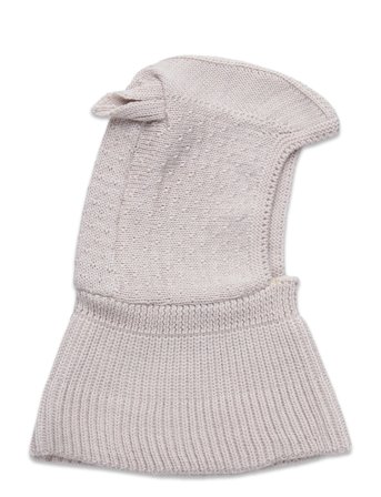 Balaclava Ears Wool Knit Cream Huttelihut