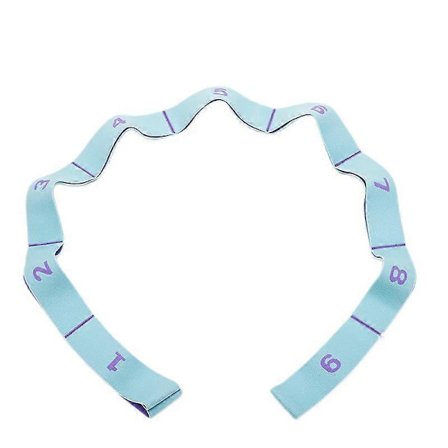 Yoga Stretch Band Fitness Rally Band Motståndsband Elastiskt Band Digitalt Stretch Band (Nio rutor - blå lila)[D]