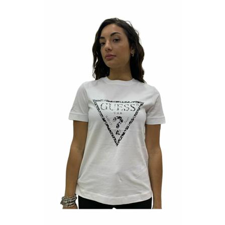 Guess, T-Shirts Wit, Dames, Maat:L