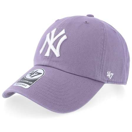 47 Brand - MLB Violett Adjustable Cap - New York Yankees Clean Up White/Iris Adjustable @ Hatstore