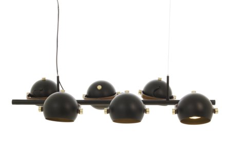 Aneta Lighting BOW taklampe 6-lys, svart, 6 x GU10
