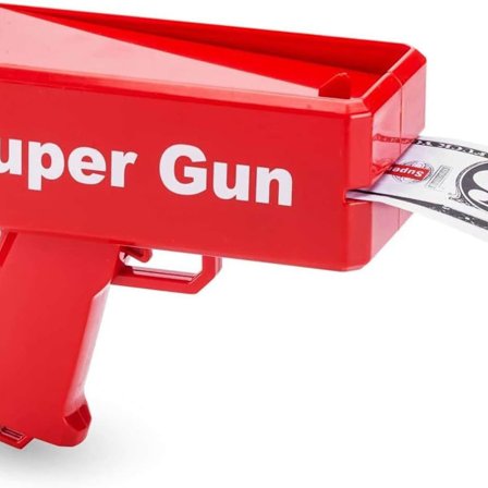 GODS + Gadgets Super Pengepistol Legetøjspengepistol Fest Revolver Skyder