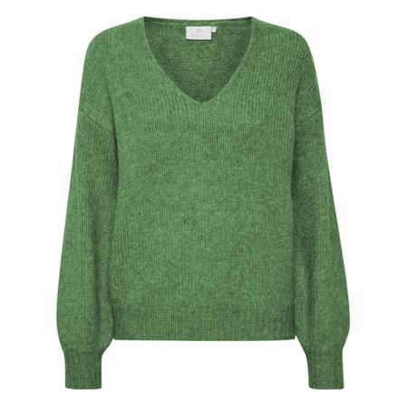 Kaffe KAsarla V-Neck Pullover Grøn, Dame