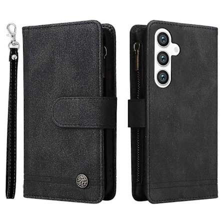 Yhteensopiva Samsung Galaxy S24+ Kotelo Monikorttipidike Vetoketjullinen Puhelinkotelo