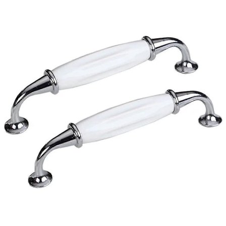 2 st Skåpknoppar Klassiska Vita Keramiska Lådhandtag, dekorativa Antika Handtag För Möbler, Kök, Byrå, Garderob