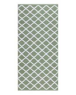 Plastmatta Hilma Wave Grön - 70x150 cm - KM Carpets