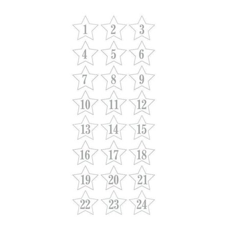 3D XL Puffies Tarrokit Adventtikalenteri hopeiset tähdet