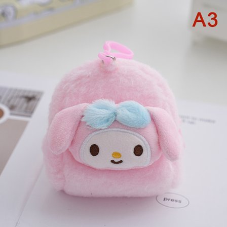 Ny Anime Kawaii Plys Møntpung Lynlås Skift Pung Mini Wall