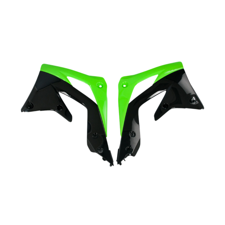 Convogliatori Radiatore Rtech Nero-Verde - Kawasaki KX 450F 2012-2015
