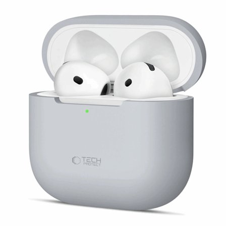 Tech-Protect AirPods 4 Skal Silikon - Crayon Grå