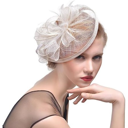 Elegantti naisten fasinaattorihattu, sulkaklipsit hiuksiin, Royal Ascot