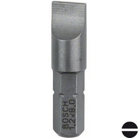 Bosch S Bits S1,2x8,0 3-pakn. 25mm, Maskintilbehør & forbruk