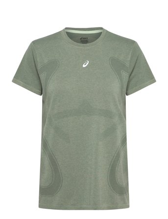 Asics Road Seamless Ss Top - Green - XS