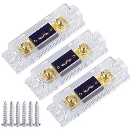 3 stk. ANL sikringsholder bolt-on sikring bil sikringsholder sikringslink med 200A sikring AMP sikringer[co]