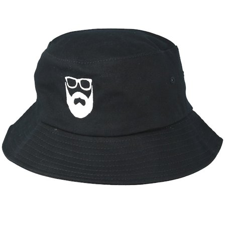 Bearded Man - Nero bucket Cappello - Logo Black Bucket @ Hatstore