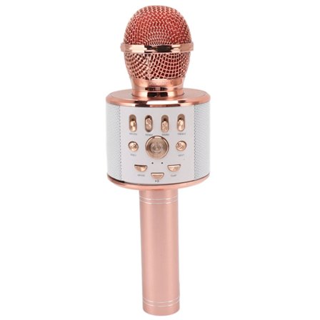 Trådløs mikrofon KTV Audio Integrasjon Bærbar Håndholdt Bluetooth-mikrofon for jenter gutter tenåringer Rose Gold