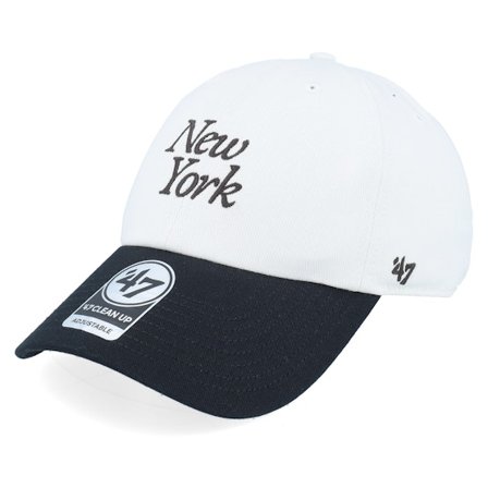 47 Brand - MLB Beige unconstructed Cap - New York Yankees MLB Script Tt 47 Cleanup Stone/Black Dad Cap @ Hatstore