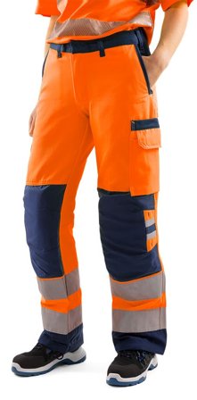 Arbetsbyxor Fristads Dam Varselbyxa Green 2642 GPLU klass 2, dam, Varsel Orange/Marinblå Arbetskläder