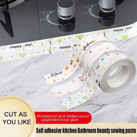 Vattentät PVC-tätningsremsa för badrum, toalett och handfat