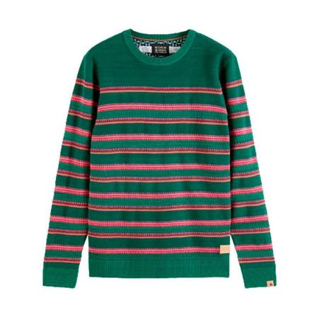 Scotch & Soda, Round-neck Knitwear Groen, Heren, Maat:M