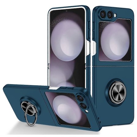Til Samsung Galaxy Z Flip7 5G Etui Roterbar Ring Støtteben Hårdt PC Telefon Cover
