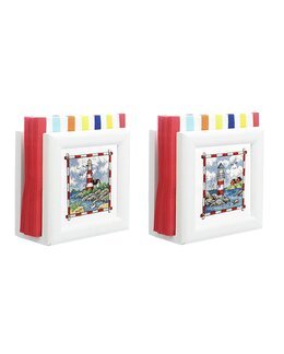 Broderi Fyrar 2-pack till servetthållare - Svarta Fåret