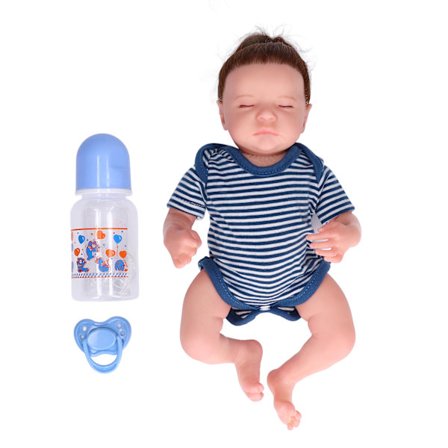 30 cm Silikon Livslevande Slutna Ögon Emulational Nyfödd Bebis Docka Tvättbar Vattentät Pojke