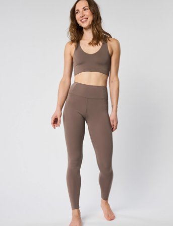 Girlfriend Collective Float High-Rise Legging, Long - Brown - M