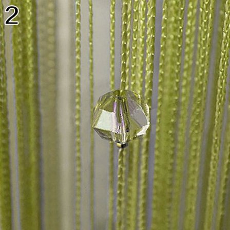 1x2m Perleforhæng Perler Panel Frynser Divider Gardin Dør Vindue Dekoration (FMY)