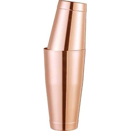 Boston Shaker Cocktail Set Kuparinvärinen Painotettu Tuplamuki 850ml + 530ml Ruostumaton Teräs Ruusukulta