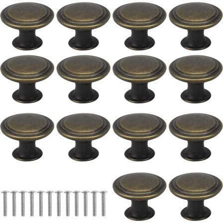 16 kpl vintage-laatikon vetimiä 29 mm pyöreät pronssiset laatikovetimet messinkiä