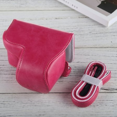 Full Body Camera PU Läderfodral Väska med Rem för Sony A6000 / A6300 / Nex 6