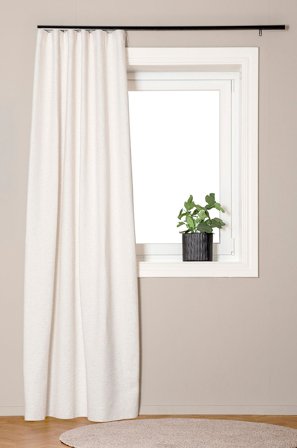 Hasta - Bouclé Gardin Hilma 132x250cm - Vit - Veckbandslängder - 132X250 - Från Homeroom