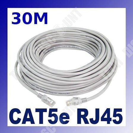 Ethernetkabel - TECH DISCOUNT - 30 meter - 50 RJ45-kontakter - PVC FTP - EIA/TIA 568B