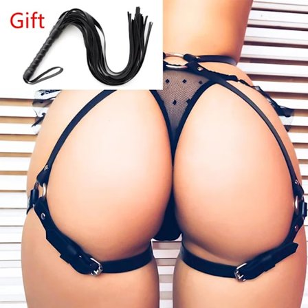 Sexy BDSM Leker Lær Undertøy Sele til Kvinner BDSM Rumpe Erotiske Benholder Strømpebelter Party Rave Lager