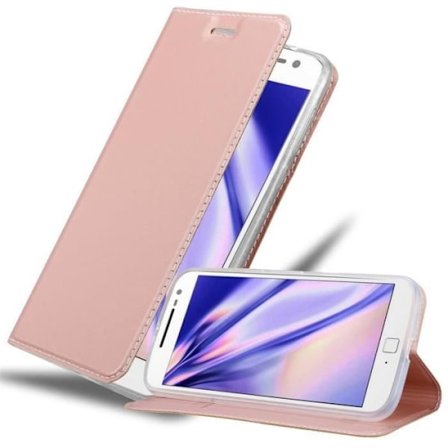 Cadorabo Fodral till Motorola MOTO G4 - G4 PLUS i CLASSY ROSÉ GOLD