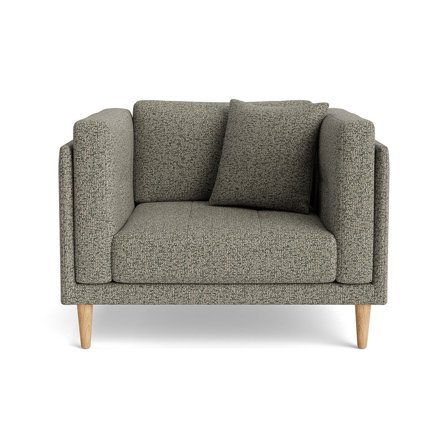 Cali Sessel Puente Grün, moderner Einzelsessel mit 72cm Sitzbreite, komfortabler Sessel für das Wohnzimmer, 76cm Höhe, meliertes Muster