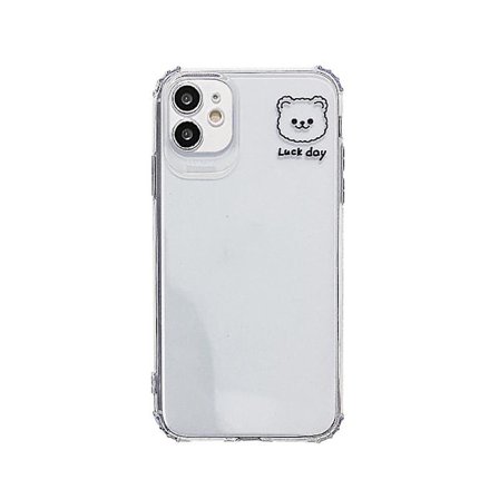2 st Sött Björn Transparent Skal Kompatibelt med Iphone 13 Mini 13 Pro 13 Pro Max Liten Björn iPhone 13