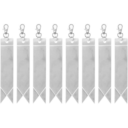 8 st Säkerhetsreflex Reflexbricka Hänge Reflex Säkerhetsnyckelring med Clips