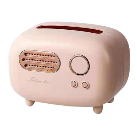 Retro Radioformad Vävnadslåda för Kök, Badrumsskåp, Sängbord, Skrivbord