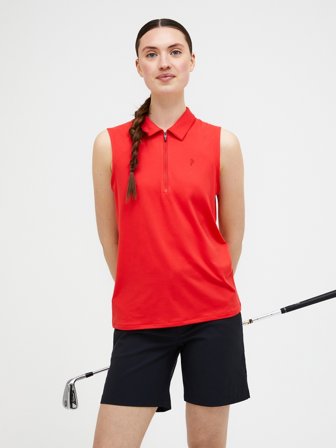 Comfort Zip Sleeveless Polo Women