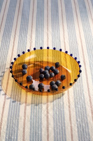 Jotex - Serveringsfat Bærnstens/blå - VIOLA - Kjøp Tallerkener hos Jotex