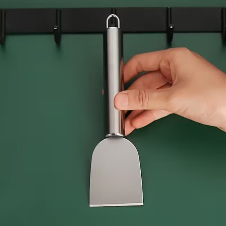 Multifunktionel rengøringsskraber i rustfrit stål - Holdbart værktøj til rengøring af køkken, kogeplade, pande, badeværelse og bil