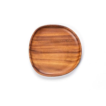 Runde Tretallerkener i Tre, Enkle å Rengjøre og Lette for Retter, Snacks og Dessert